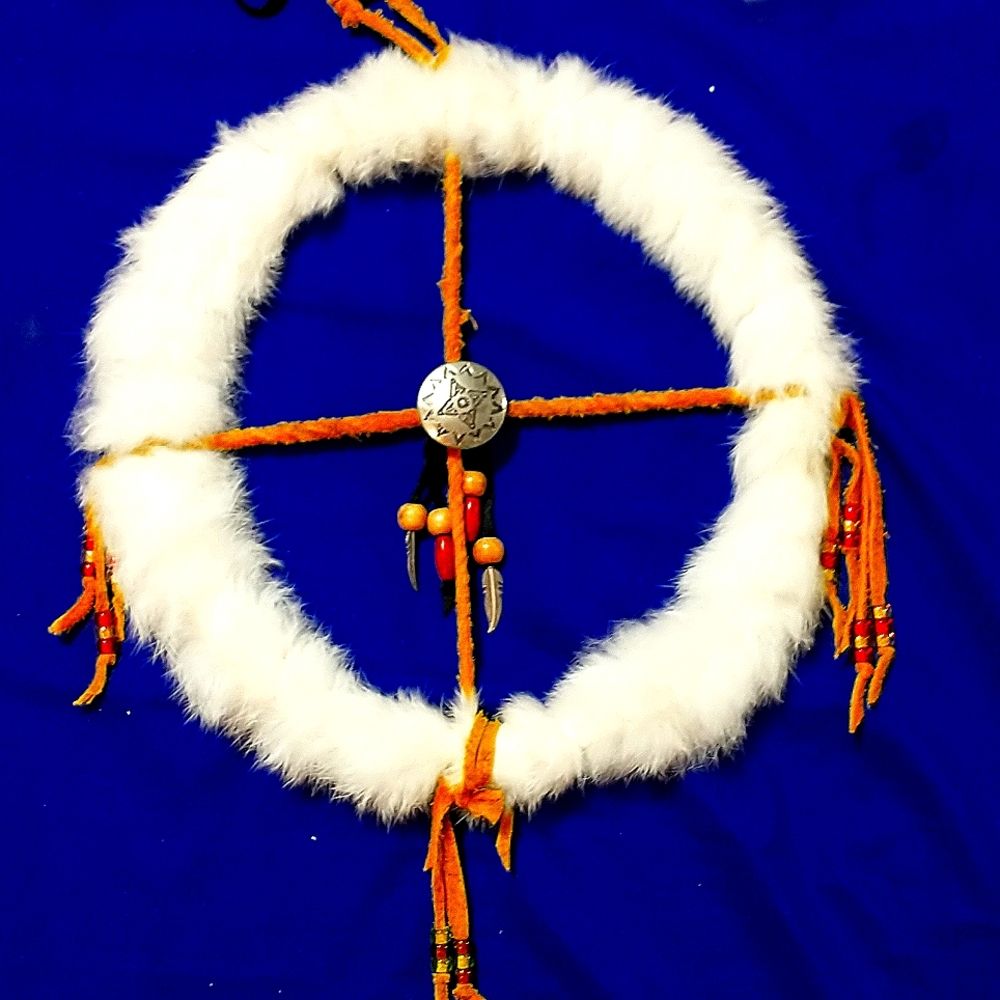 Authentic Native American Hand Made Prayer Wheel/Medicine Wheel